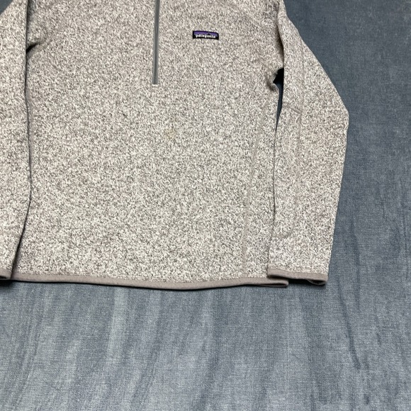 Patagonia Worn Wear Better Sweater Womens Medium Heather Gray Fleece Jersey Trim - Picture 2 of 16
